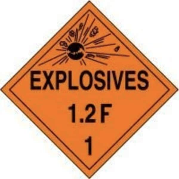 Accuform DOT PLACARD HAZARD CLASS 1 MPL114MG100 MPL114MG100 - main